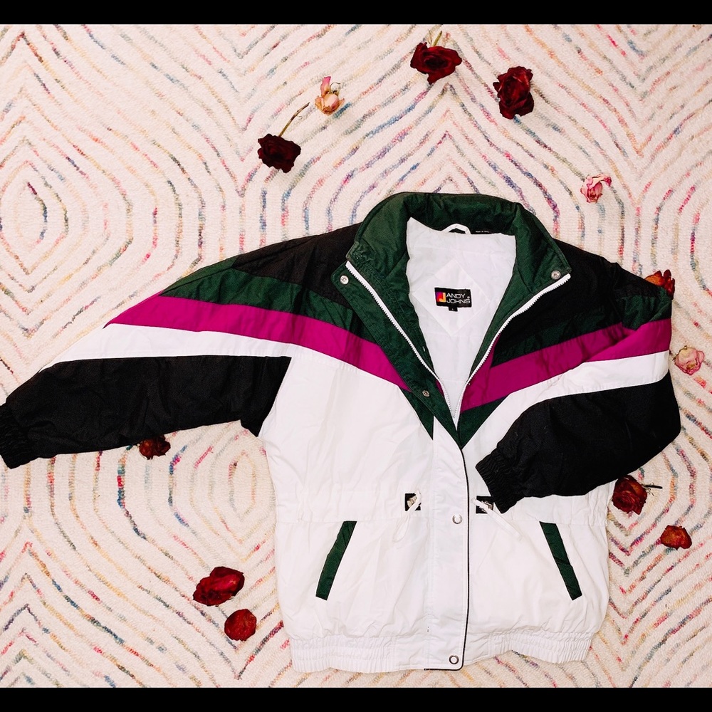 ASOS RETRO ATHLETIC PUFF COAT